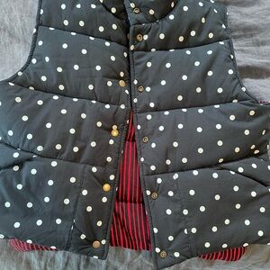 Stylish Polka Dot Vest - Black and Cream